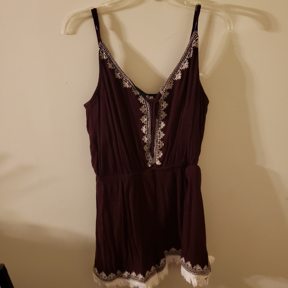 Earthbound burgundy romper!!